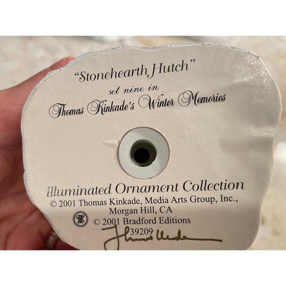 VTG Thomas Kinkade's Winter Memories Illuminated Christmas Ornaments, Set of 7 - Picture 7 of 11